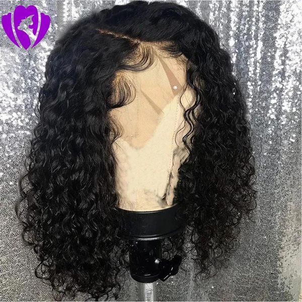 Pelucas Peluca rizada afro corta de 14 pulgadas, pelucas de encaje frontal sintéticas naturales para mujeres, cabello de Color negro/marrón/burdeos resistente al calor