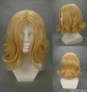 Pruiken 40 cm Axis Power Hetalia Frankrijk blond blond krullend anime cosplay synthetische pruik