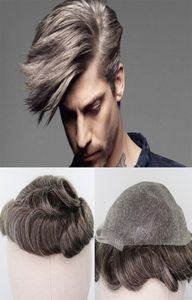 Perruques 640 mince PU Men039s Toupee Brésilien Remy Système de remplacement des cheveux humains Poix de cheveux 8x10 Toupee de cheveux humains pour hommes Wigs7521909