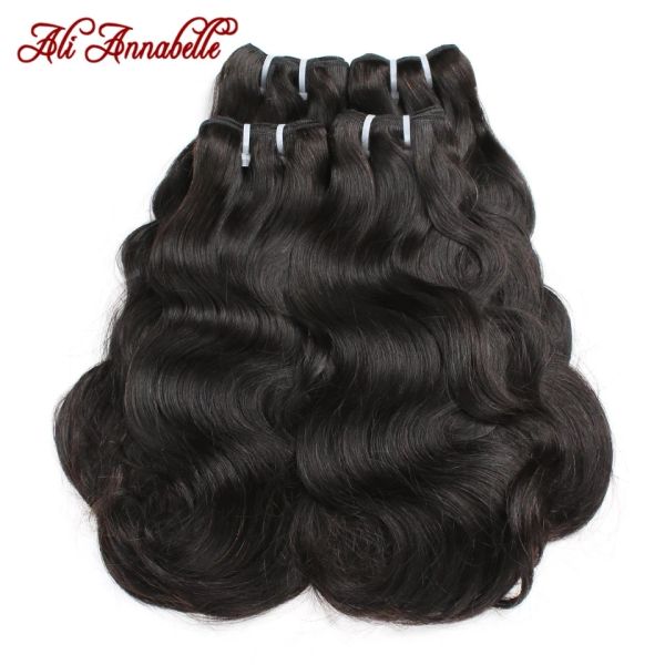 Perruques Ali Annabelle Body Wave Poules de cheveux humains Double Drawn Human Hair Packles 1/3/4 PCS Brésiliens Hair Weave Bundles Double Drawn