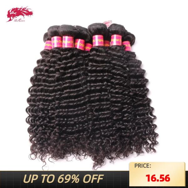 Perruques Ali Queen 10a Poules de cheveux vierges brutes non projetées 1pcs Whosals prix 34 36 pouces