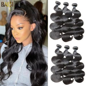 Perruques Baisi Cheveux 10a Brésilien Vierge Body Body Wave Hair Weave 3 Bundles 100% Human Hair Extensions