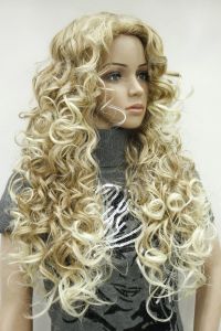 Perruques livraison gratuite belle charmante nouvelle mode nouvelle mode chaude sexy charmante mix blonde long curly femme épaisse de perruque épaisse