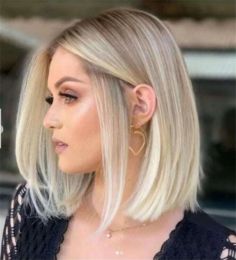 Wigs beisdwig Synthetische bob Wig Blond Middle Part Ombre blond haar met darkroots ombre bob pruiken voor zwart/witte vrouwen cosplay