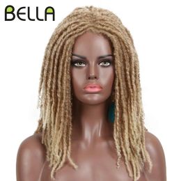 Pruiken Bella Synthetische pruik voor zwarte vrouwen 22 "Crochet Wig Braids Twist Jumbo Dread Faux Locs Long Afro Wig Dreadlock Hair Braiding Pruik