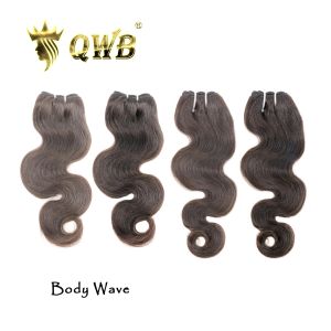 Wigs Body Wave 4 Bundels Deal Braziliaans 100% HAAR HAAR GAVY Extension Onbewerkte natuurlijke kleur gratis verzending Koningin Weave Beauty