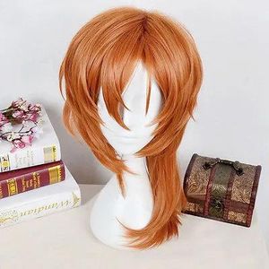 Perruques Bungo Stray Dogs Chuya Nakahara Chuuya Cosplay Marron Orange Perruque résistante à la chaleur Livraison gratuite Nouvelle image de mode de haute qualité wi