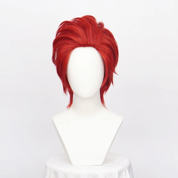 Perruques ccutoo akakami no wigs de shankusu de l'anime one-pièce rouge court moelleux synthétique cosplay perruques de chaleur résistance aux cheveux de la fête des hommes