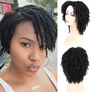 Perruques Curly Dreadlock Wig Twist Twist Synthétique Perruques tressées ombre Afro Curly Wig synthétique Men Femmes Fashion Roll Twist Wigs