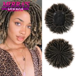 Wigs Dreadlock Hair Topper -pruik met clip in gevlochten halve pruiken voor vrouwen korte synthetische dreadlocks toupee afro pruik voor dunner wordend haar