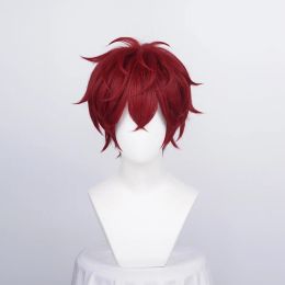 Perruques Ensemble étoiles Cosplay Amagi Hiiro perruque rouge ombré cheveux synthétiques Halloween carnaval jeu de rôle perruques + bonnet de perruque