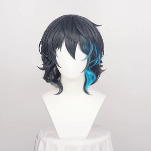 Perruques Ensemble Stars Tsumugi Aoba perruque de Costume de Cosplay synthétique perruques bouclées résistantes à la chaleur + bonnet de perruque gratuit