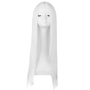 Pruiken feishow kostuum pruik synthetische hittebestendige vezels lang recht wit haar Halloween carnaval cosplay evenementen vrouwen haarstukje
