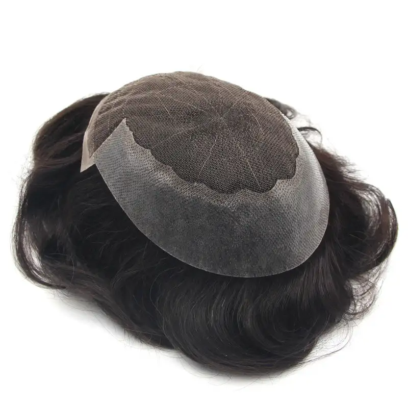 الباروكات للرجال الدانتيل بو قاعدة استبدال الإنسان وحدة الرجال الرجال Toupee داعى شعر الذكور الاصطناعية