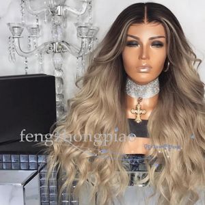 Pelucas FZP Ombre Peluca ondulada de cuerpo largo Simulación Pelucas de cabello humano Brasileño Mejor Afro Kinky Rizado Pelucas cortas completas para mujeres negras