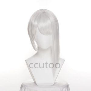 Wigs Game Cosplay Wig Nier Replicant Kaine Wig Femmes Silver White White Res résistant à la chaleur Hair + Capre de perruque gratuite