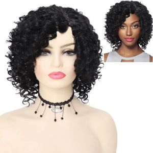 Perruques GNIMEGIL perruques synthétiques courtes pour femmes noires noir Afro crépus bouclés perruque femme Cosplay Costume fête quotidienne Halloween carnaval