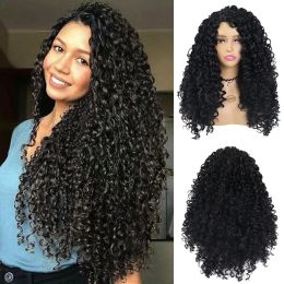 Perruques gnimegil synthétique longue perruque bouclée profonde pour les femmes noires