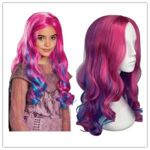 Wigs Gres Descendants 3 Grastant WAVY Audrey Pruik voor kinderen Synthetische haarcosplay Kostuumpruiken Hoge temperatuur Vezelmachine gemaakt