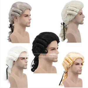 Pelucas HAIRJOY Duchess Judge Pelucas de cosplay Fibra larga resistente al calor Rizado Negro Rubio Gris Amarillo Blanco Anime para hombres y mujeres