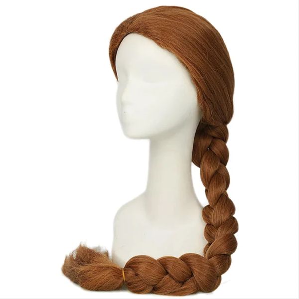 Perruques Hairjoy Synthetic Hair Shrek Princess Fiona Wigs Ultralong Brown Braid Wig Cosplay Accessory Coslive