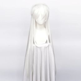 Perruques Inuyasha Sesshoumaru Cosplay perruques 100 cm de Long blanc style résistant à la chaleur synthétique Cosplay Costume perruque + un bonnet de perruque gratuit