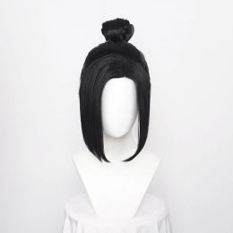 Wigs Jiang Cheng Grandmaster van de demonische teelt Mo Dao Zu Shi Cosplay Wigs Heat Resistant Synthetic Black Hair + Wig Cap