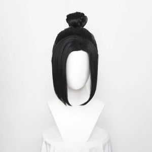 Wigs Jiang Cheng Grandmaster van de demonische teelt Mo Dao Zu Shi Cosplay Wigs Heat Resistant Synthetic Black Hair + Wig Cap