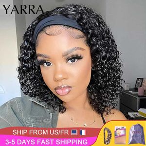 Perruques Lace Wigs Brésilien Crépus Bouclés Bandeau Perruque Cheveux Humains 830 Pouce Sans Colle Crépus Bouclés Cheveux Humains Perruques pour Femmes Facile à Partir 180% Y