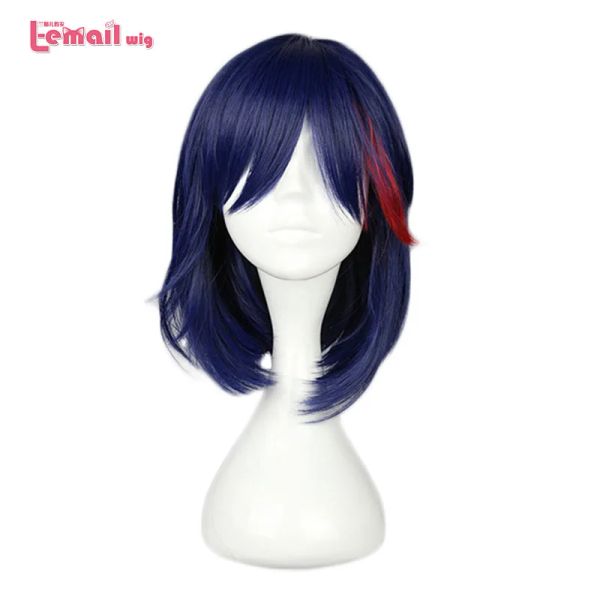 Pelucas Lemail Wig 40cm/15.74 pulgadas Kill la Kill Ryuuko Matoi Cosplay Pelucas Color sintético Cabello sintético de color mixto PERUCAS COSPLAY COSA