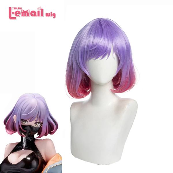 Perruques Lemail Wig Hair Synthetic Anime Astrum Design Luna Cosplay Wig Luna Wig Couleur mixte Couleur courte Perruque résistant à la chaleur Wigs