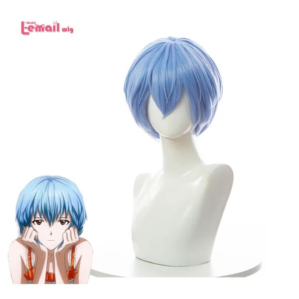 Perruques Lemail Wig Hair Synthetic Ayanami Rei Cosplay Wigs 30cm Blue Blue Straitement Cosplay Wig Ayanami Rei Wigs Wigs Wigs résistant