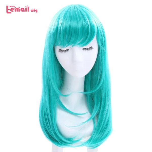 Perruques Lemail Wig Femmes Long Straight Cosplay Perruques turres de rose noir vertige rose thermique Hair synthétique Cosplay Wig Halloween