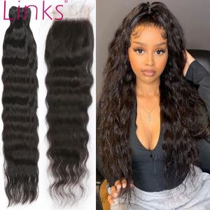 Wigs Links 28 30 inch natuurlijke rechte bundels met sluiting Braziliaans menselijk rauw haar 3 4 golvende frontale gratis verzending groothandel deal