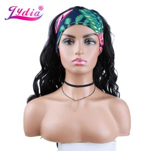 Perruques Lydia Longue Lâche Ondulée Bandeau Perruques De Cheveux Synthétiques Pour Les Femmes Afro-américaines 22 Pouces Kanekalon DailyParty Perruque Complète Bouclée 56 cm