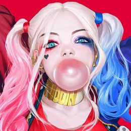 Pruikenfilm Harley Quinn Suicide Squad Cosplay Wig Halloween Wig Party Stage Carnival Women/Girls Hair Halloween Pruiken For Women Syntheti