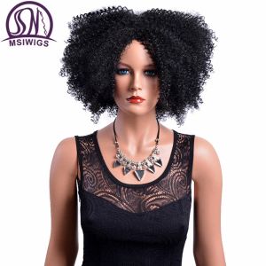 Perruques msiwigs femme synthétique perruque bouclée pour femmes noires