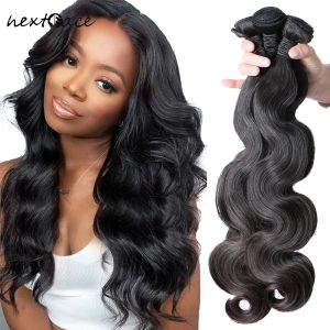 Wigs Nextface Body Wave Hair Bundels 10A Grade Braziliaanse haarbundels lichaamsgolf natuurlijk menselijk haar weeft 1040 dikke hair extensions