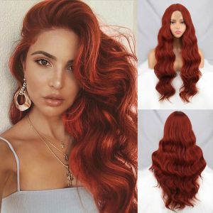 Perruques orange rouge long big ripple perruque blackr perruque Halloween Cosplay Wig pour femmes fibres de température résistante à la chaleur synthétique de la chaleur
