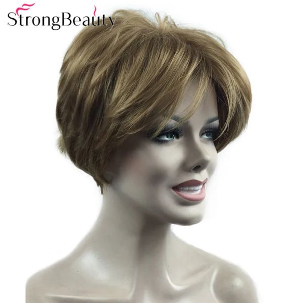 Perruques StrongBeauty Wig synthétique Femme Broits courtes perruques coupées coiffure Femmes Hair de nombreuses couleurs