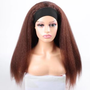 Perruques synthétiques longues perruques de bande de bande droite coquette pour femmes noires afro coiffure synthétique Cosplay perruque pinge de bande blonde noir rouge violet