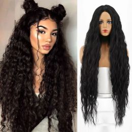 Wigs Synthetic Wigs Super Long Kinky Curly 38 inch For Black Women Cosplay Hair Wigs Synthetic Wig High Temperature Fiber