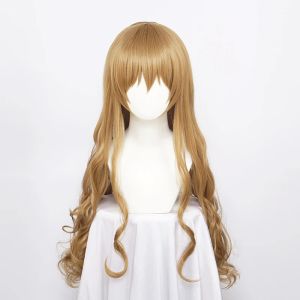 Perruques TIGRE DRAGON Toradora!Aisaka Taiga Cosplay perruques 80 cm de Long ondulé résistant à la chaleur perruque de cheveux synthétiques + bonnet de perruque