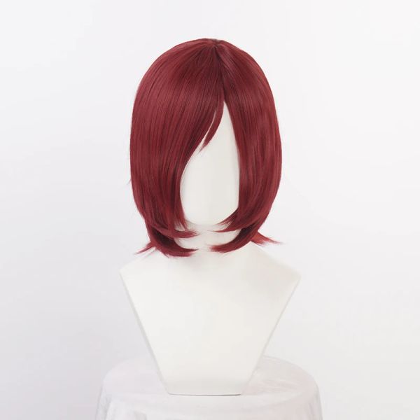 Perruques Uzumaki Nagato perruques Anime Nagato douleur cheveux synthétiques courts rouges perruques Cosplay + bonnet de perruque