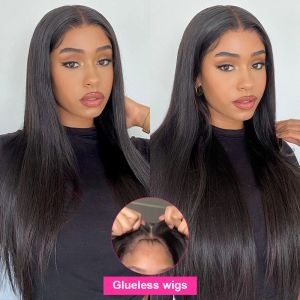 Wigs Wear and Go13x6 Laceless Wigs Wigs Human Human 360 Full Hd Lace Frontal Wig pré-brésilien brésilien perruques droites pour femmes