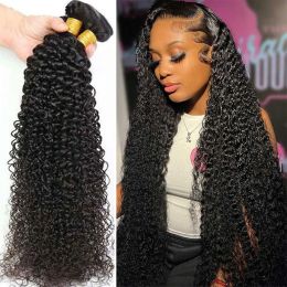 Perruques perruques meilleures paquets bouclés coqueurs 12a Human Hair Water Wave Bundles Wavys Raw Brazilian Hair Tissage Tissage Vente de gros