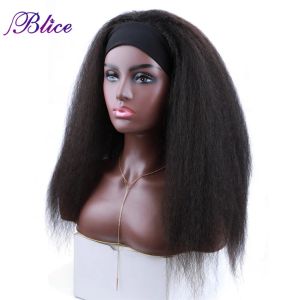 Perruques Wigs Blice Bandbound Wigs Pinky Straight Synthetic Hair Scarf élastique Wigs pour les femmes afro-américaines