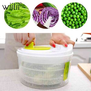 WIILII Salad Spinner Sla Greens Washer Droger Drainer CRISTPER SAVEL VOOR WASSELEN DROGING MEUW GROENTEN Keukengereedschap