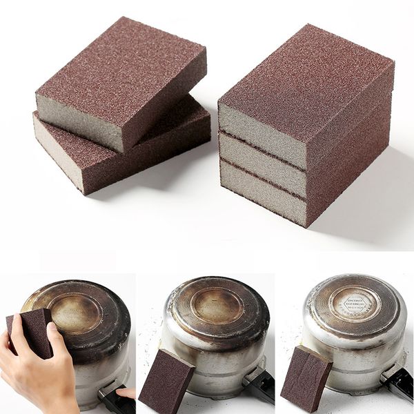 Wikhostar Magic Sponge Eraser Rust Remover Cuisine Pot Pot Pot Brosse de nettoyage Emery Descaling Certe