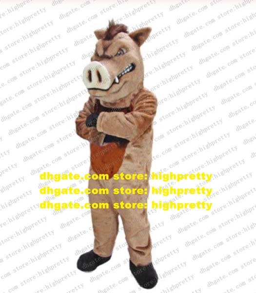 Sanglier brun sanglier mascotte Costume adulte personnage de dessin animé tenue Costume mode Promotion plafonnement cérémonie zz7607